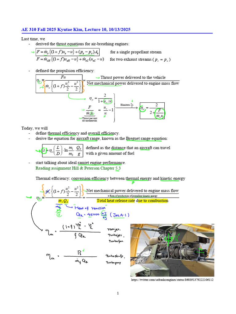 Aircraft Engine Efficiency and Range Analysis | PDF | Aviation ...