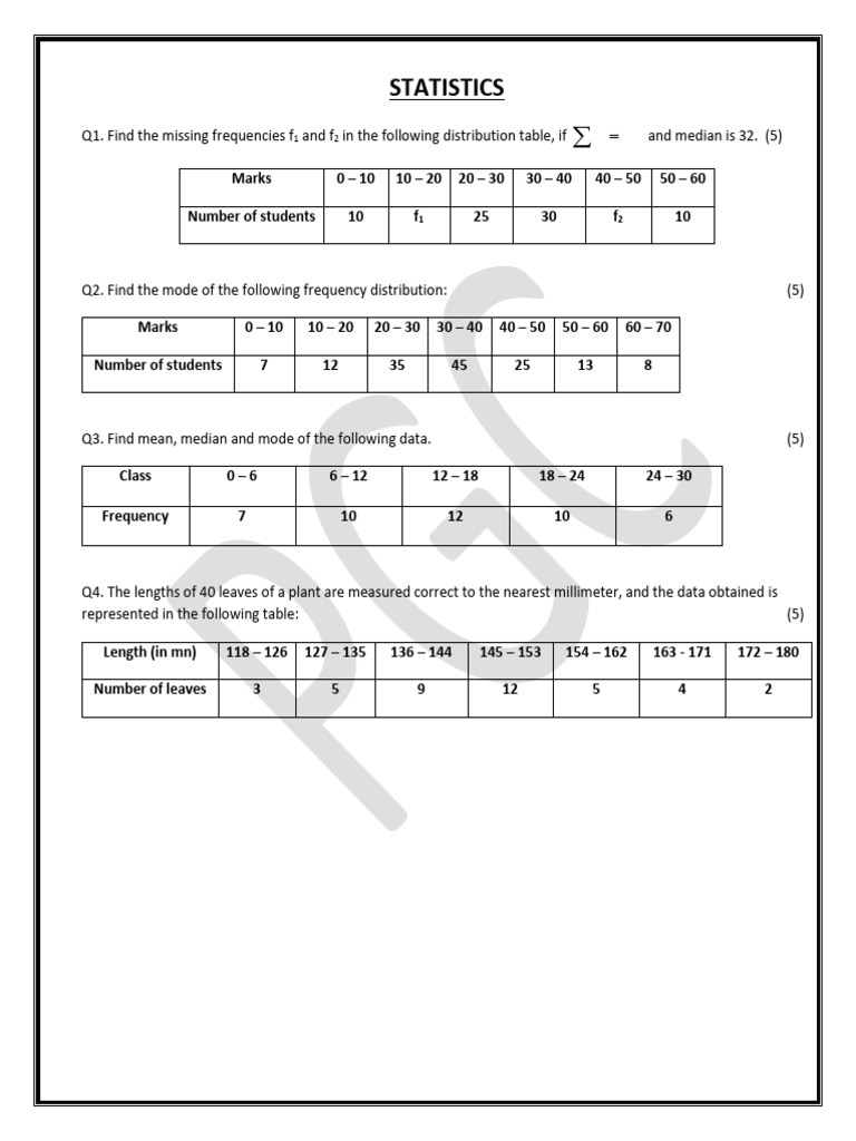 Chapter-13 10th 25-26 Test Statistics | PDF