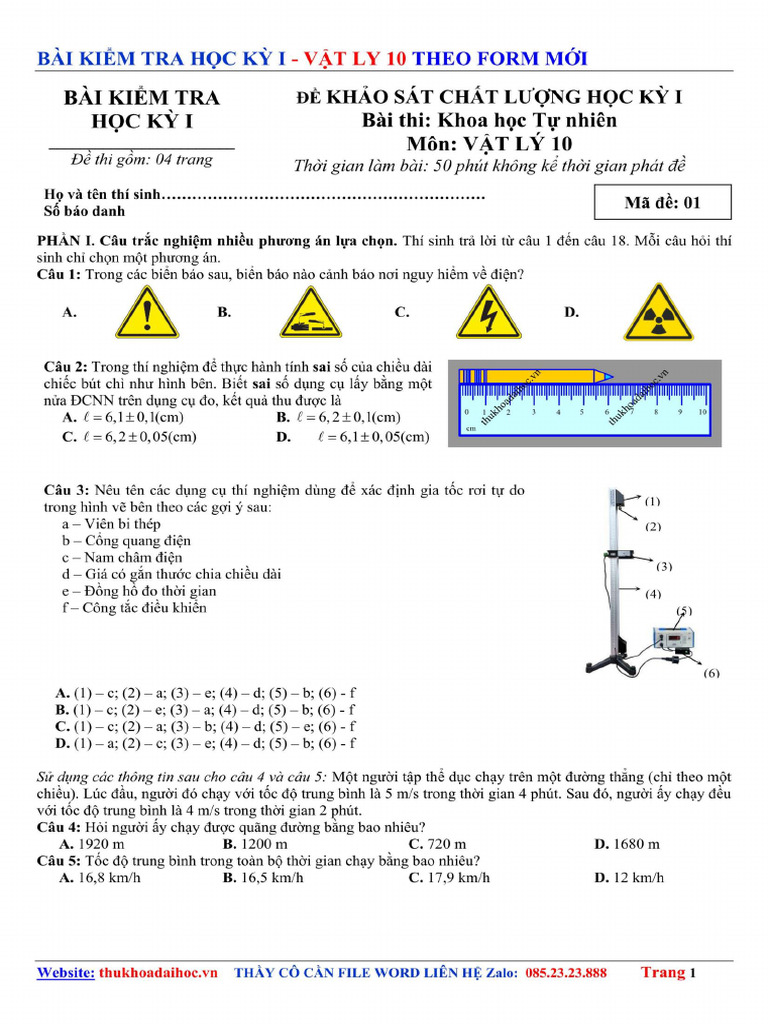 De On Tap Hoc Ky 1 de So 01 Theo Minh Hoa 2025 | PDF