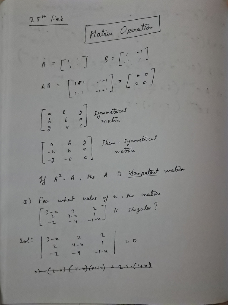 Matrices | PDF