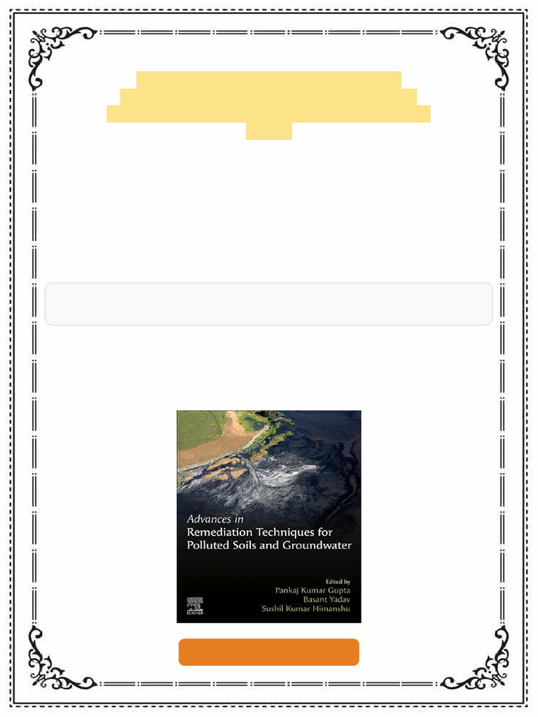 Advances in Remediation Techniques For Polluted Soils and Groundwater ...