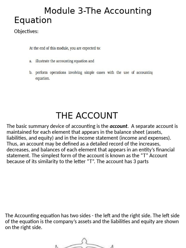 Understanding the Accounting Equation | PDF | Equity (Finance ...