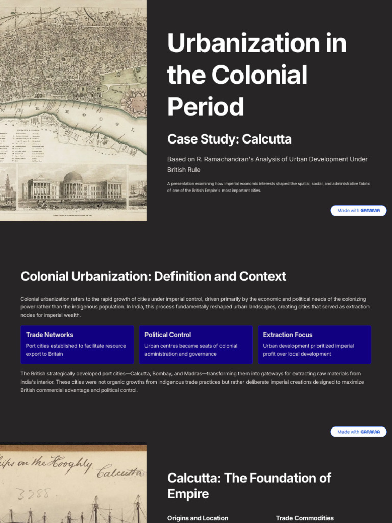 Colonial Urbanization: Calcutta's Legacy | PDF | British Empire ...