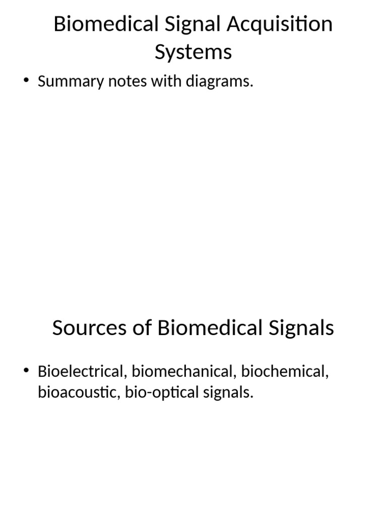Biomedical Signal Acquisition All in One | PDF