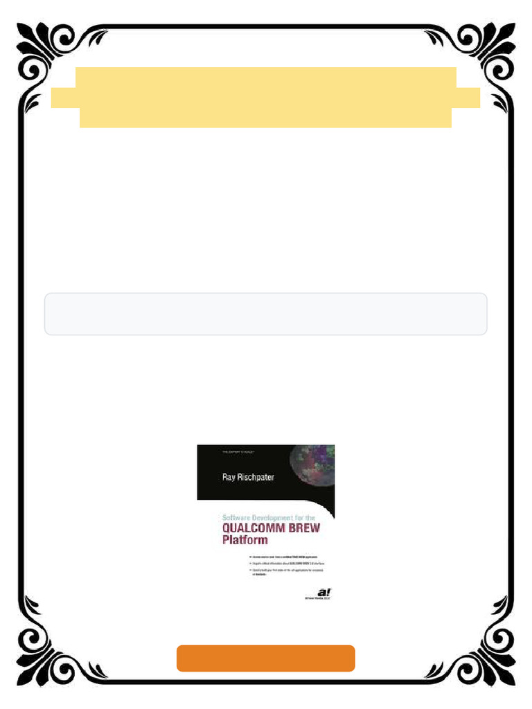 Developing Software For The QUALCOMM BREW Platform 1st Edition Ray ...