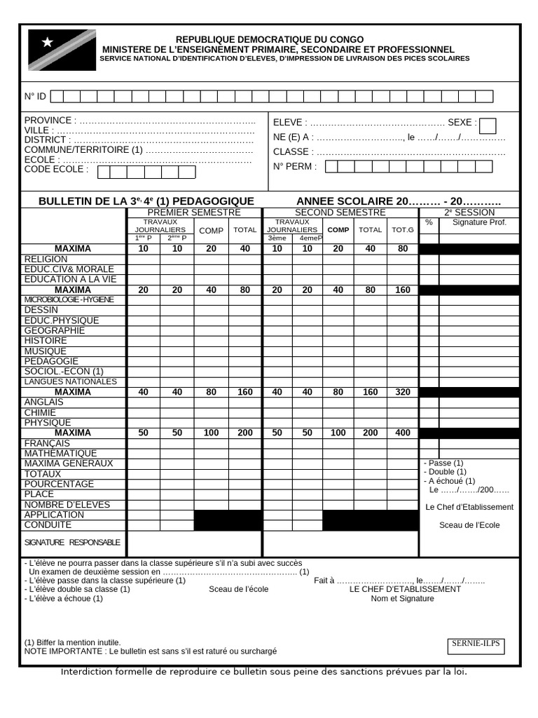 bulletin-scolaire-rdc-2023-2024-pdf-sciences-physiques-science