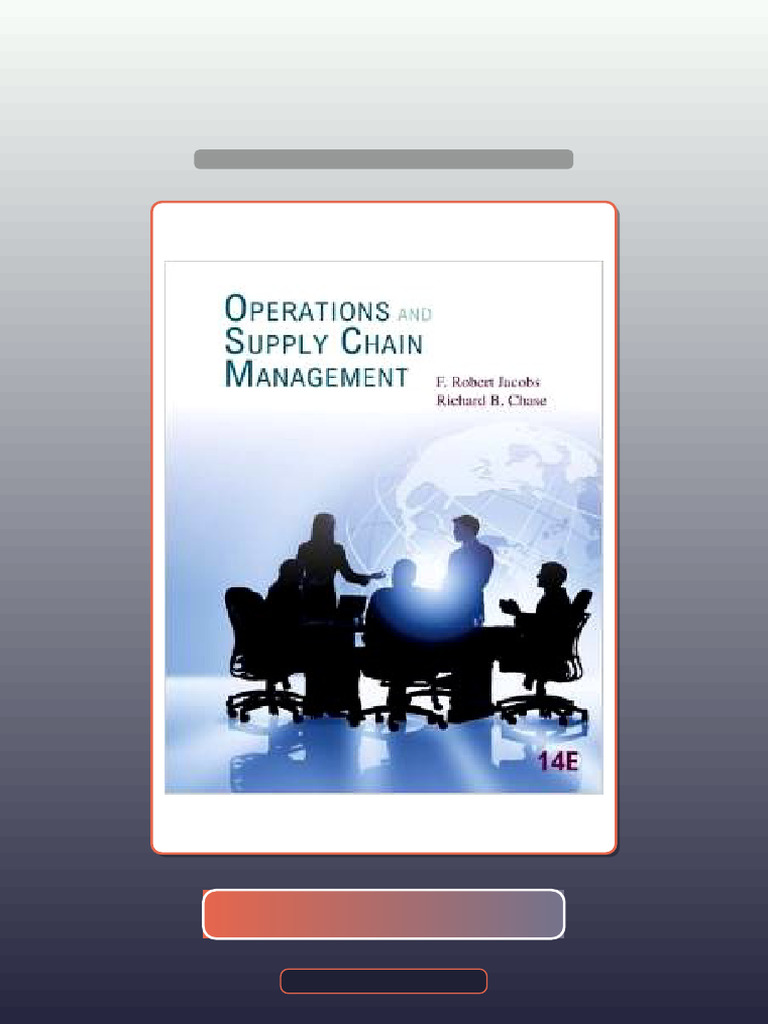 Operations and Supply Chain Management 14th Edition Robert Jacobs Ebook ...