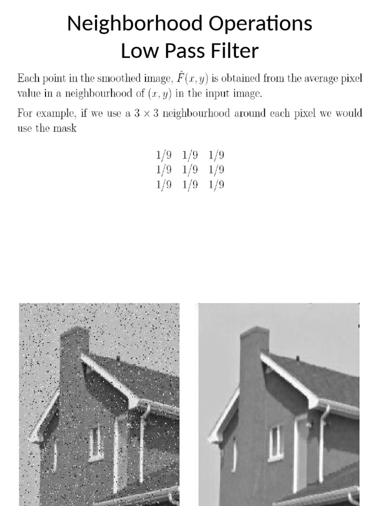 Image Filtering Techniques Overview | PDF