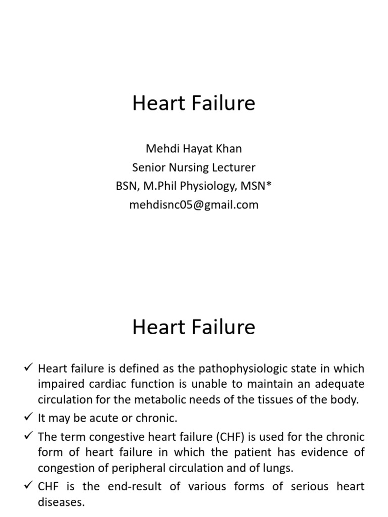 Heart Failure 1 | PDF | Heart | Heart Failure