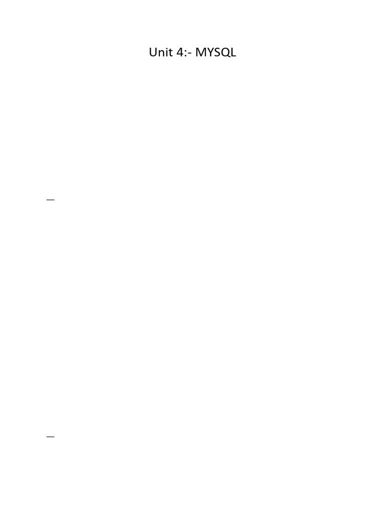 Unit 4 DBMS Open Source | PDF | Databases | My Sql