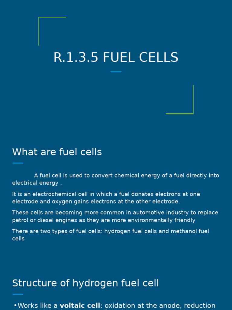 Understanding Fuel Cells: Types & Functions | PDF | Fuel Cell | Redox