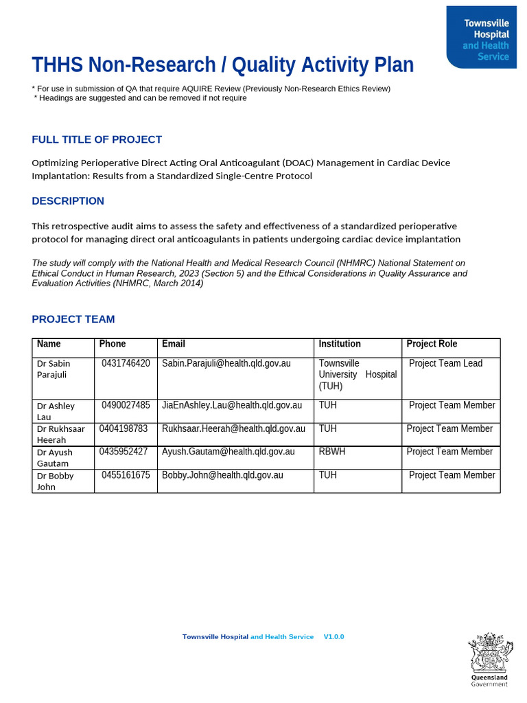 DOAC Management in Cardiac Implantation | PDF | Thrombosis | Cardiology