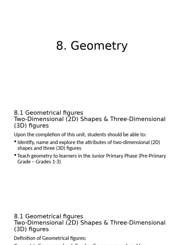8. Geometry | PDF | Shape | Cartesian Coordinate System