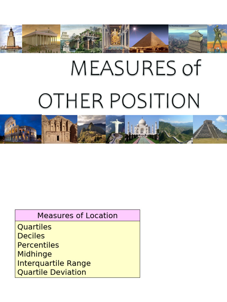 Week 9 Measures of Central Locations | PDF | Quartile | Statistical Theory