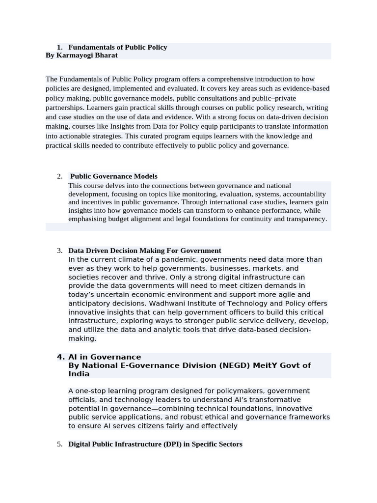 Public Policy Fundamentals and Governance | PDF | Governance ...