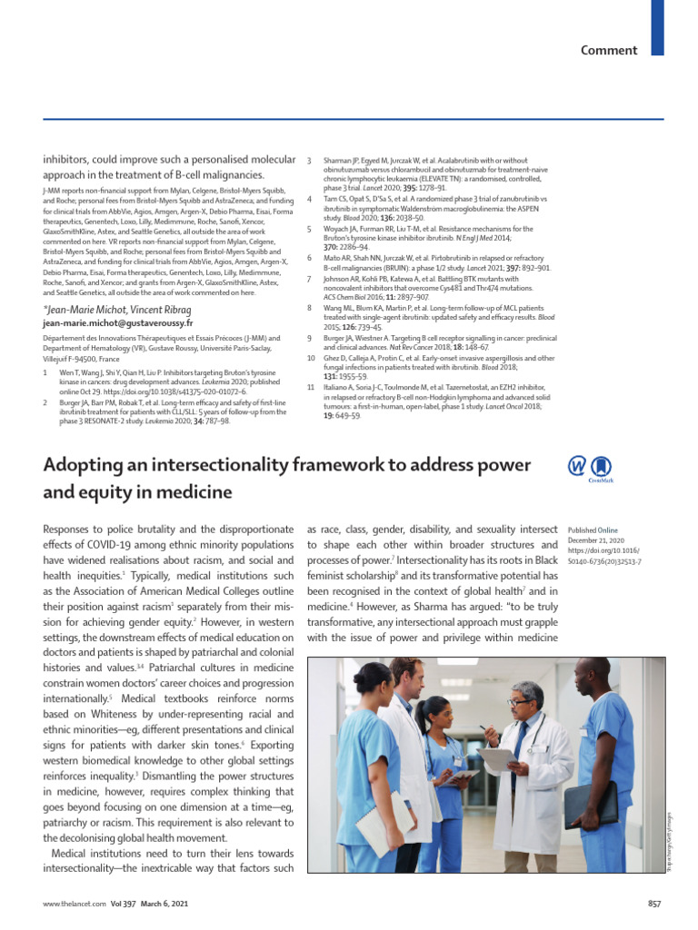 Intersectionality in Medical Equity | PDF | Intersectionality