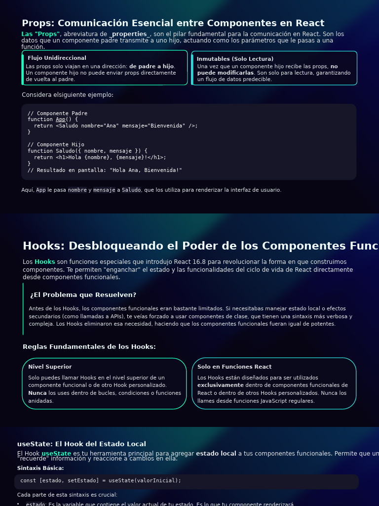 Props Comunicacion Esencial Entre Componentes en React | PDF ...
