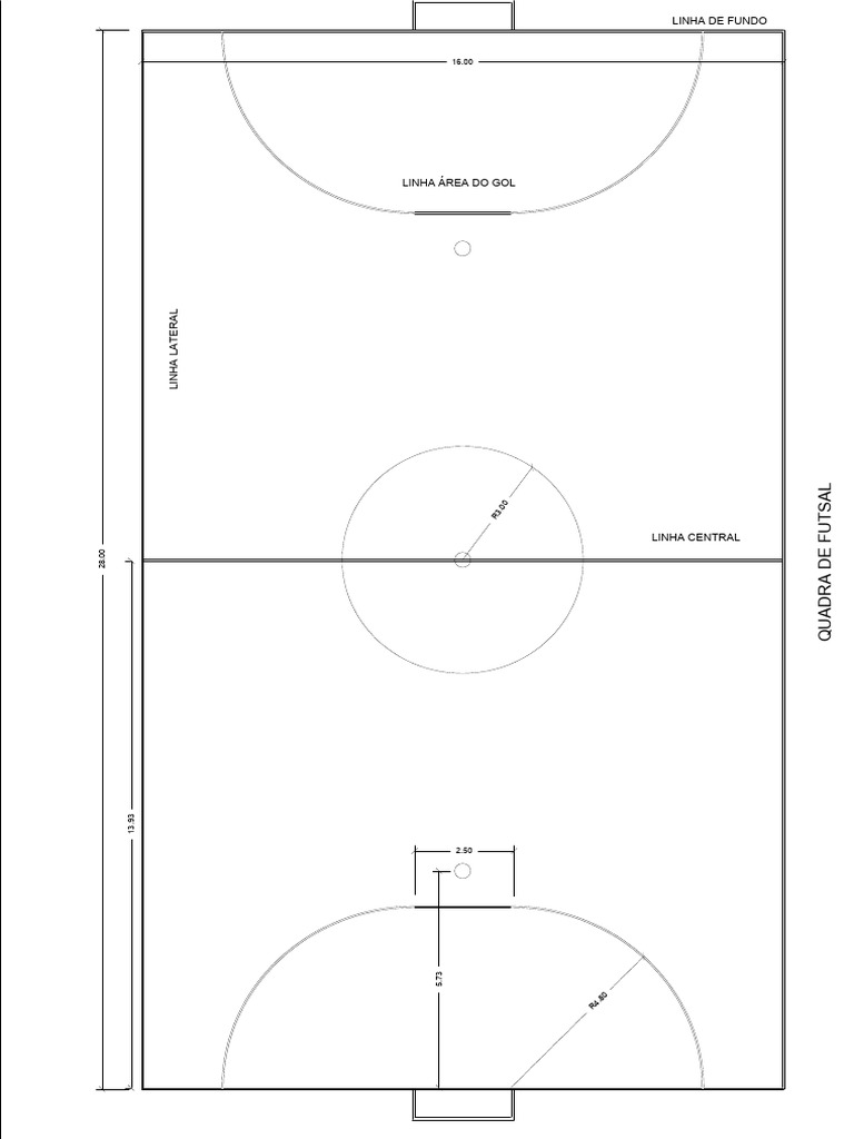Dimensões da Quadra de Futsal | PDF