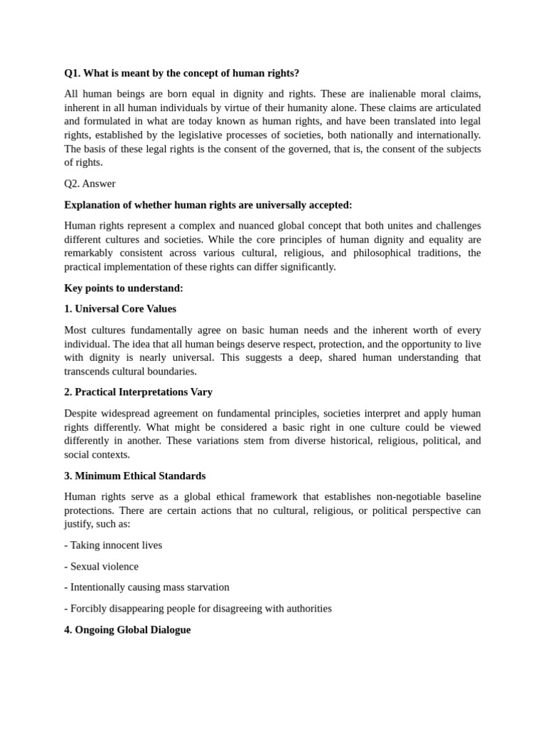 Understanding Human Rights Concepts | PDF | Human Rights | Torture