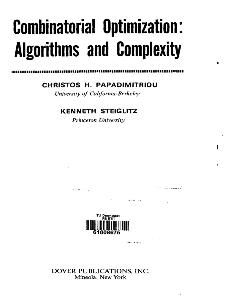 Combinatorial Optimization Techniques | PDF | Linear Programming ...
