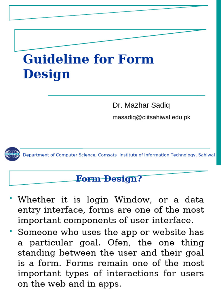 Essential Guidelines for Form Design | PDF | Button (Computing ...