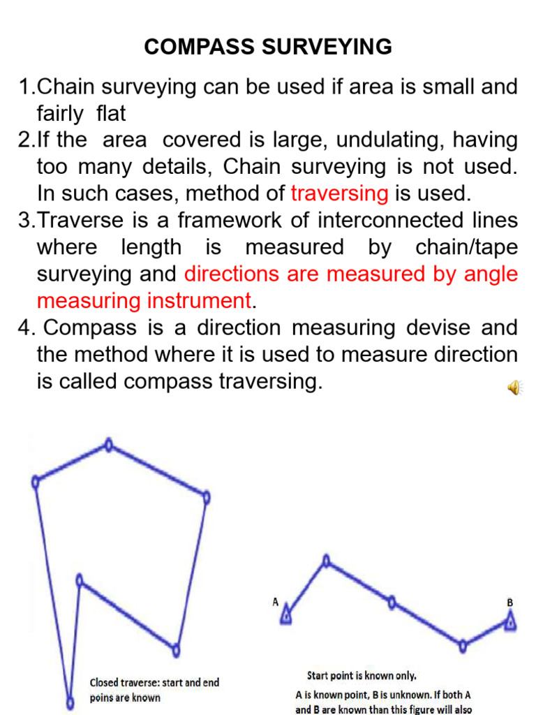Compass Surveying Techniques Explained | PDF | Compass | Surveying