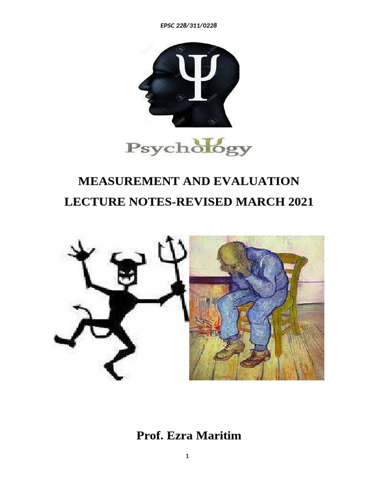 Measurement and Evaluation Lecture Notes | PDF | Educational Assessment ...