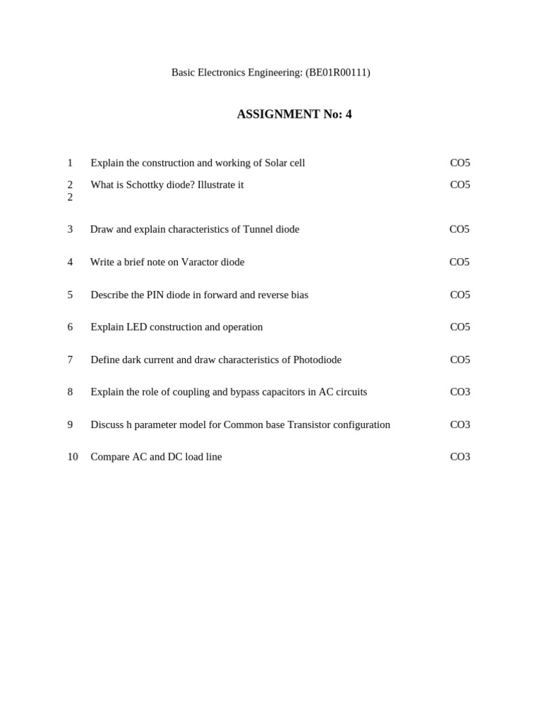 BE - Assignment No 4 | PDF
