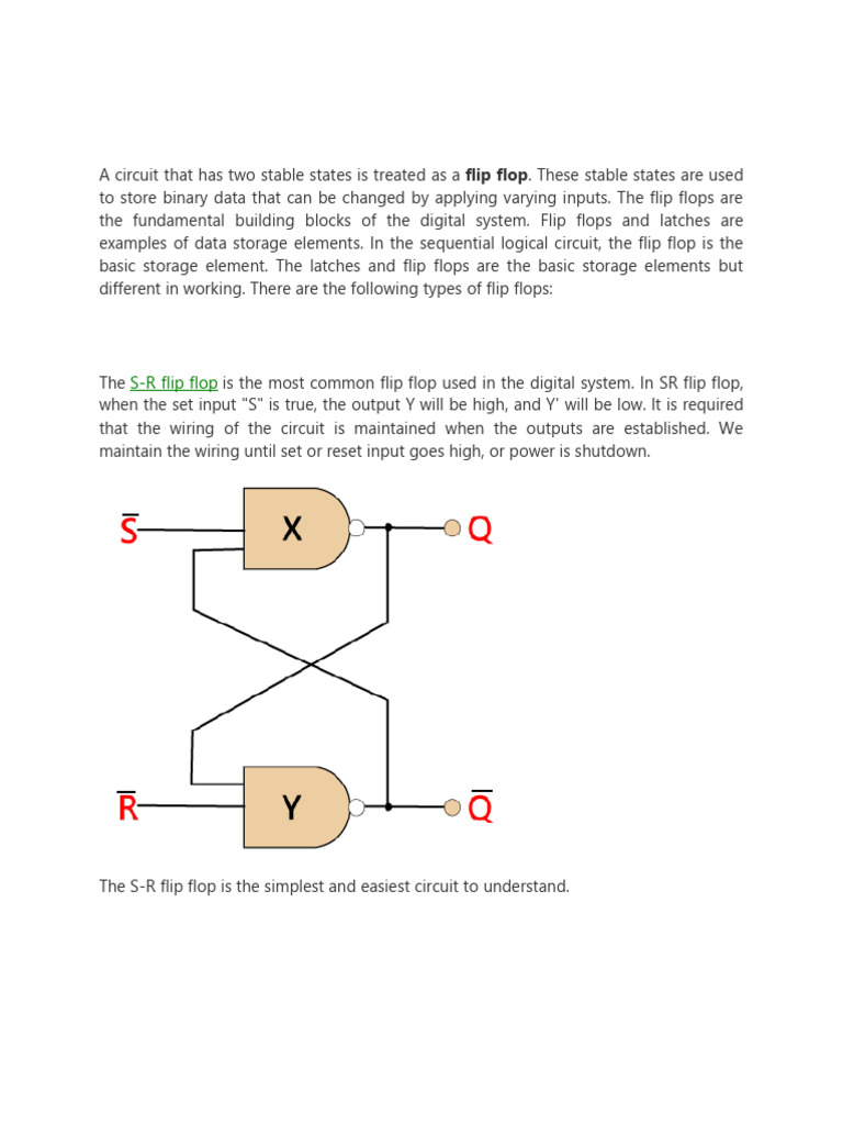Understanding Flip Flops in Digital Circuits | PDF | Logic Gate ...
