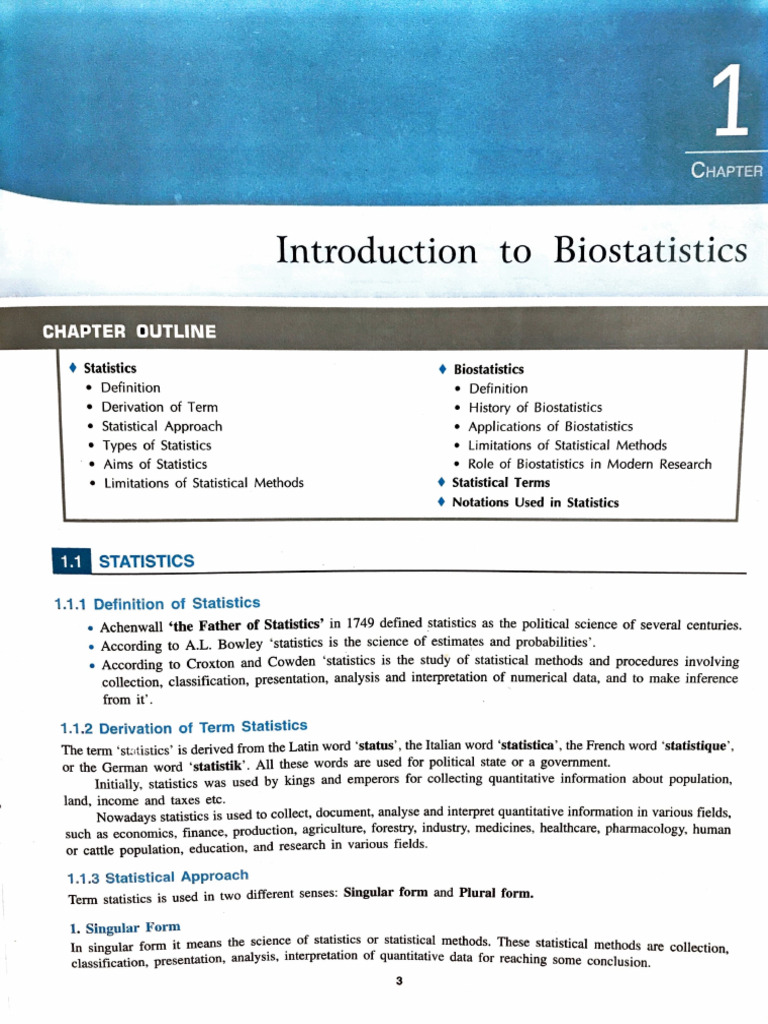 Introduction To Biostatistics | PDF