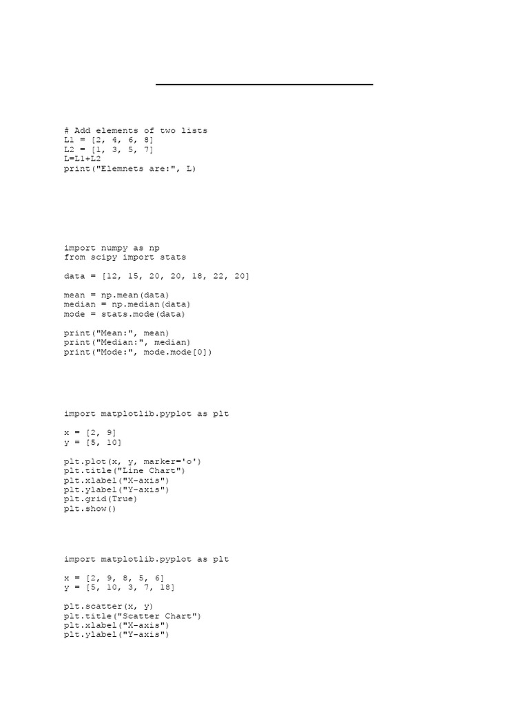 Python Programs for Data Analysis | PDF