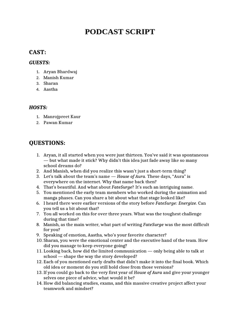 Podcast Draft | PDF