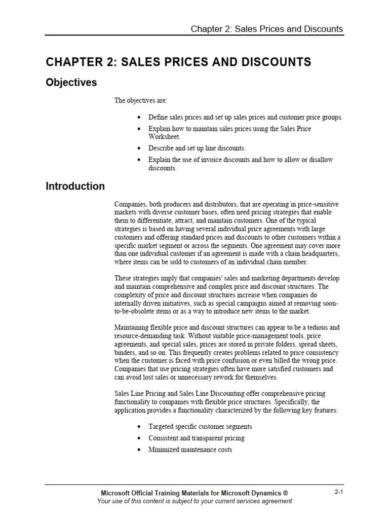 NA2009 - ENUS - TR - 02 Sales Prices and Discounts | PDF | Invoice ...