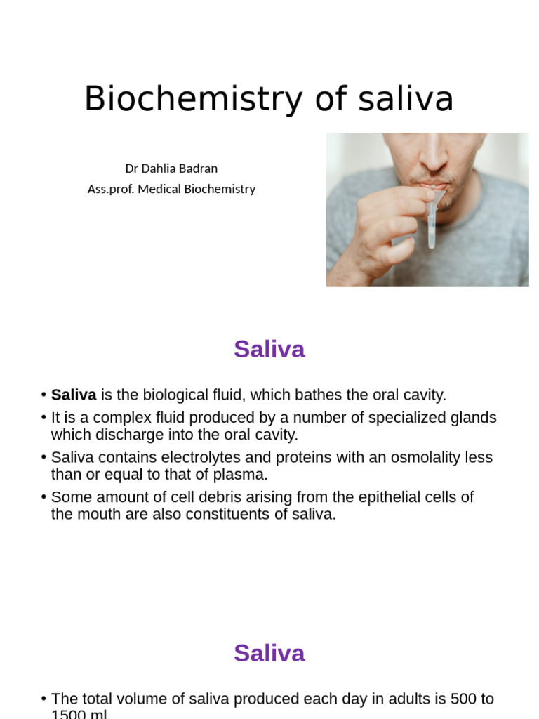 Saliva: Composition and Functions | PDF | Saliva