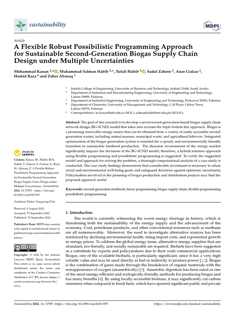 A Flexible Robust Possibilistic Programming Approach For Sustainable ...