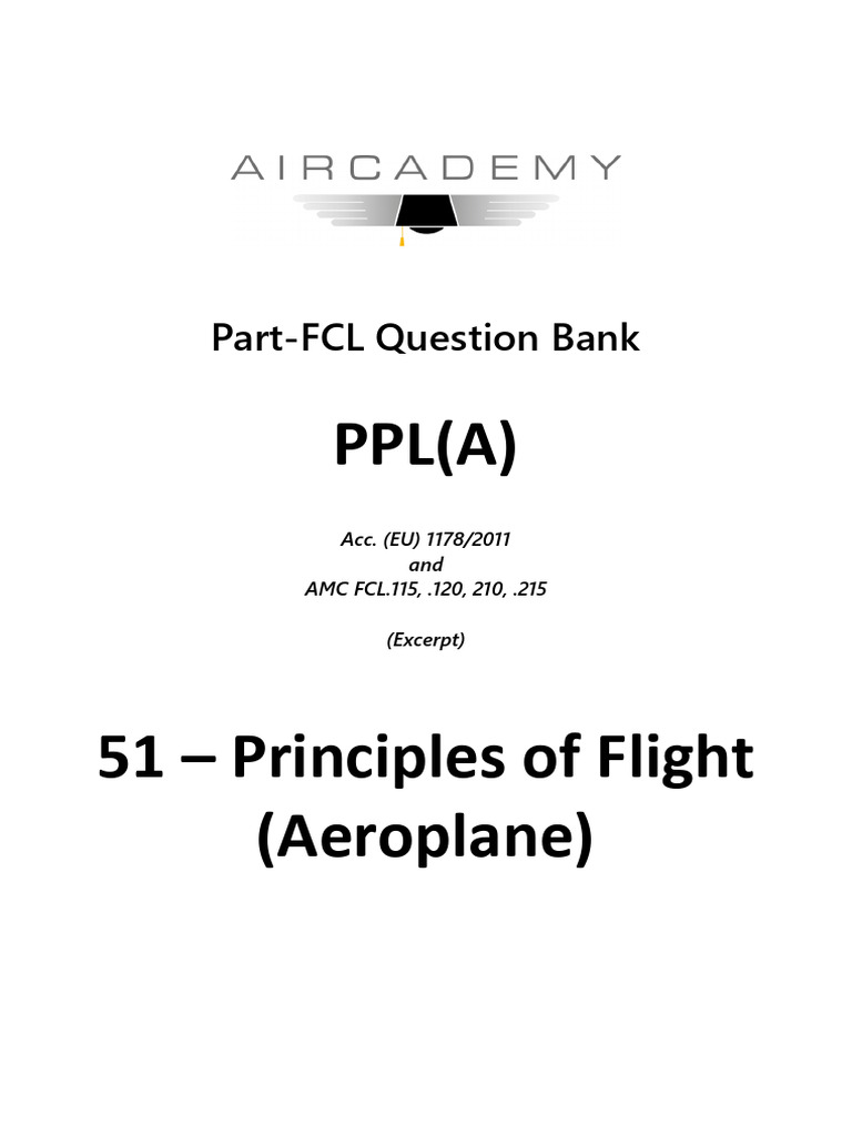 PPL(A) Principles of Flight Question Bank | PDF | Flight Control ...