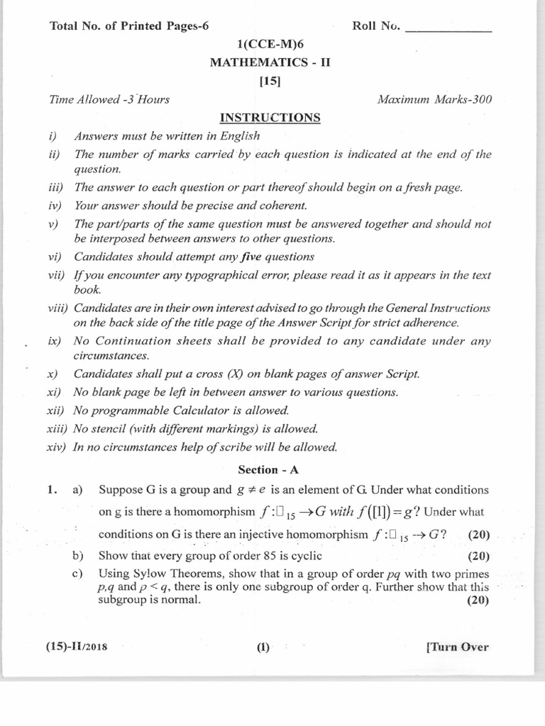 Mathematics II | PDF