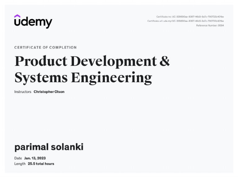 Product Development Certificate | PDF