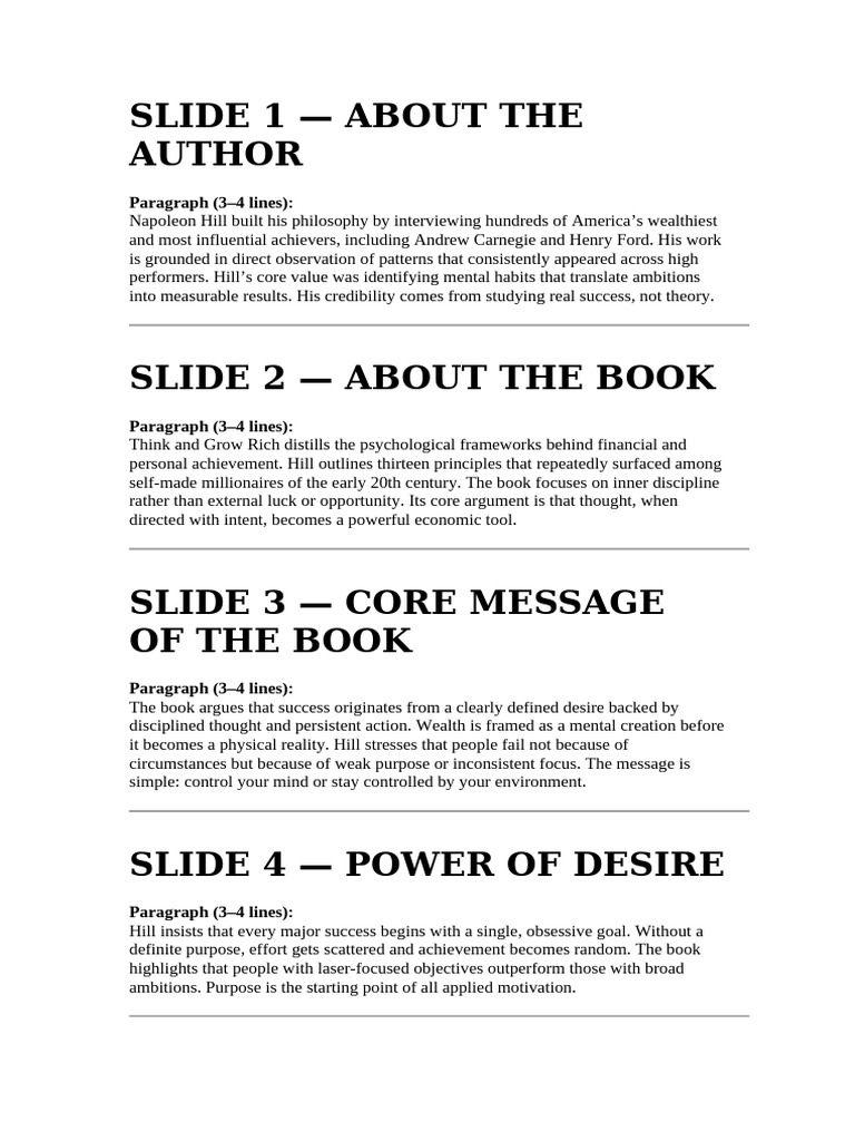 Think and Grow Rich | PDF | Thought | Mind