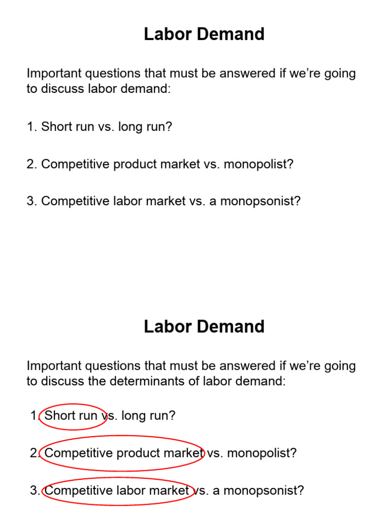 6 Labor Demand | PDF | Labour Economics | Market (Economics)