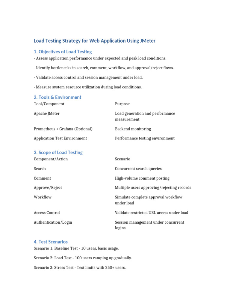 JMeter Load Testing Strategy Guide | PDF | Information Technology ...