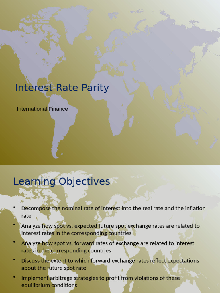 Understanding Interest Rate Parity | PDF | Exchange Rate | Arbitrage