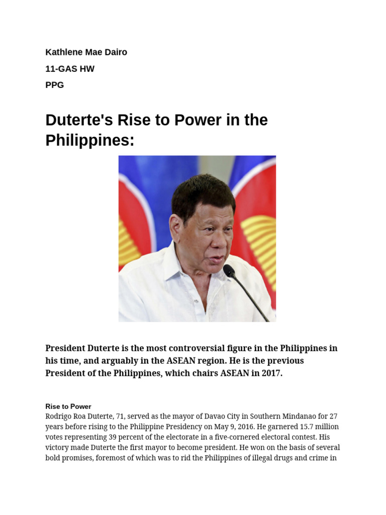 Duterte's Controversial Presidency in the Philippines | PDF | Rodrigo ...
