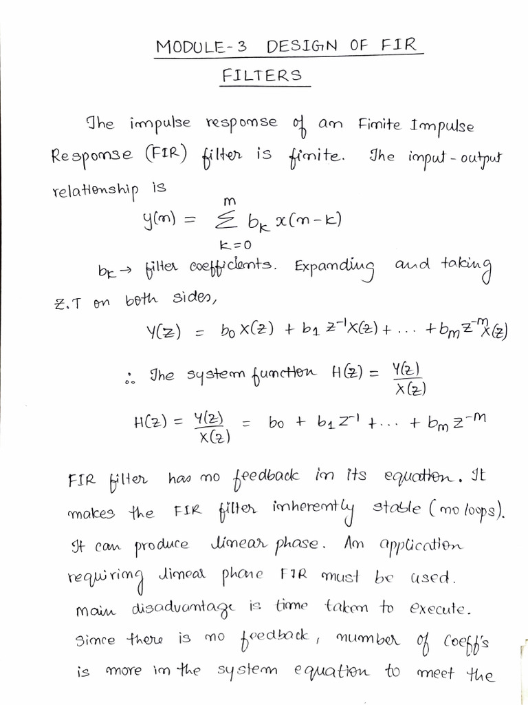 DSP Module 4 | PDF