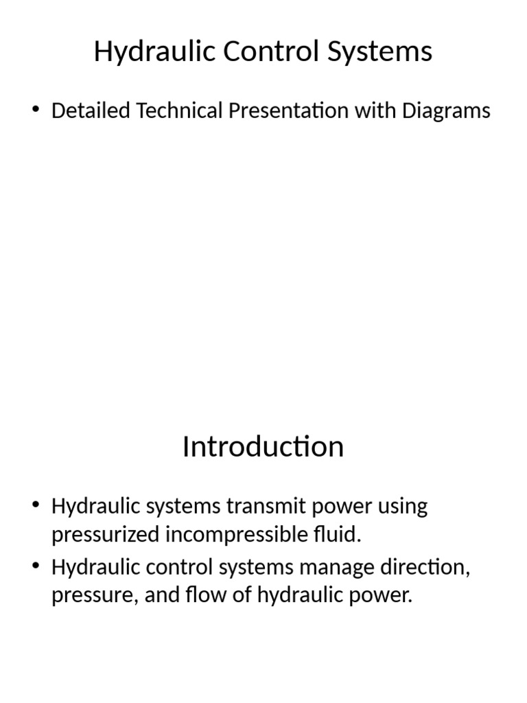 Hydraulic Control Systems Overview | PDF