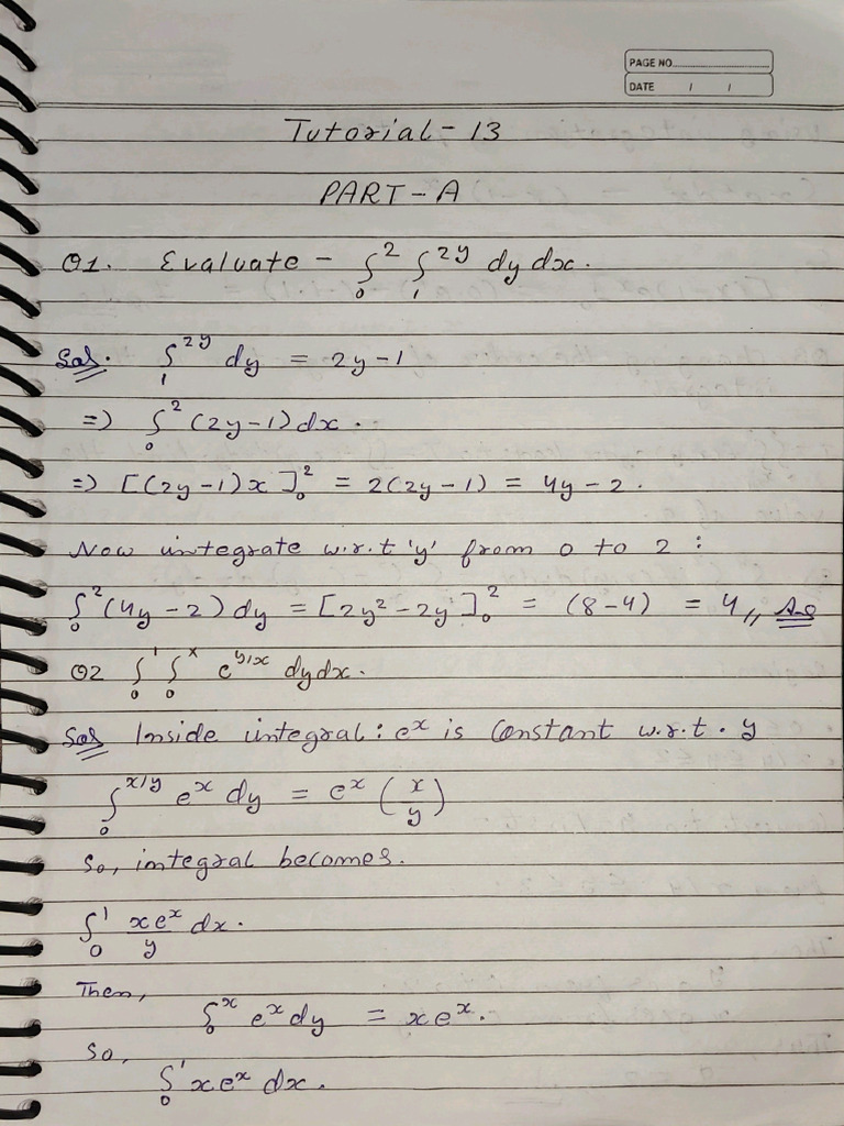 Maths Tutorial 13&14 | PDF