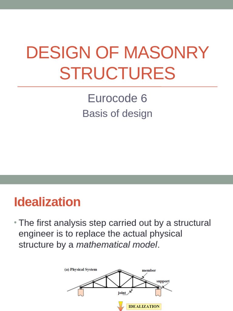 Masonry Structure Design Using Eurocode 6 | PDF | Truss | Stiffness