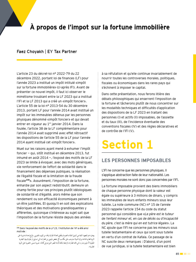 Impôt sur la Fortune Immobilière en 2023 | PDF | Impôts | Impôt sur le ...