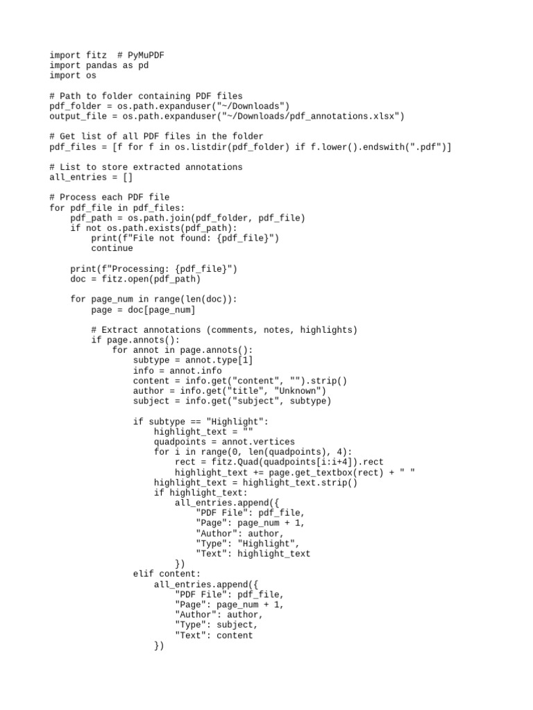 Extract PDF Annotations to Excel | PDF | Communication Software | Reference