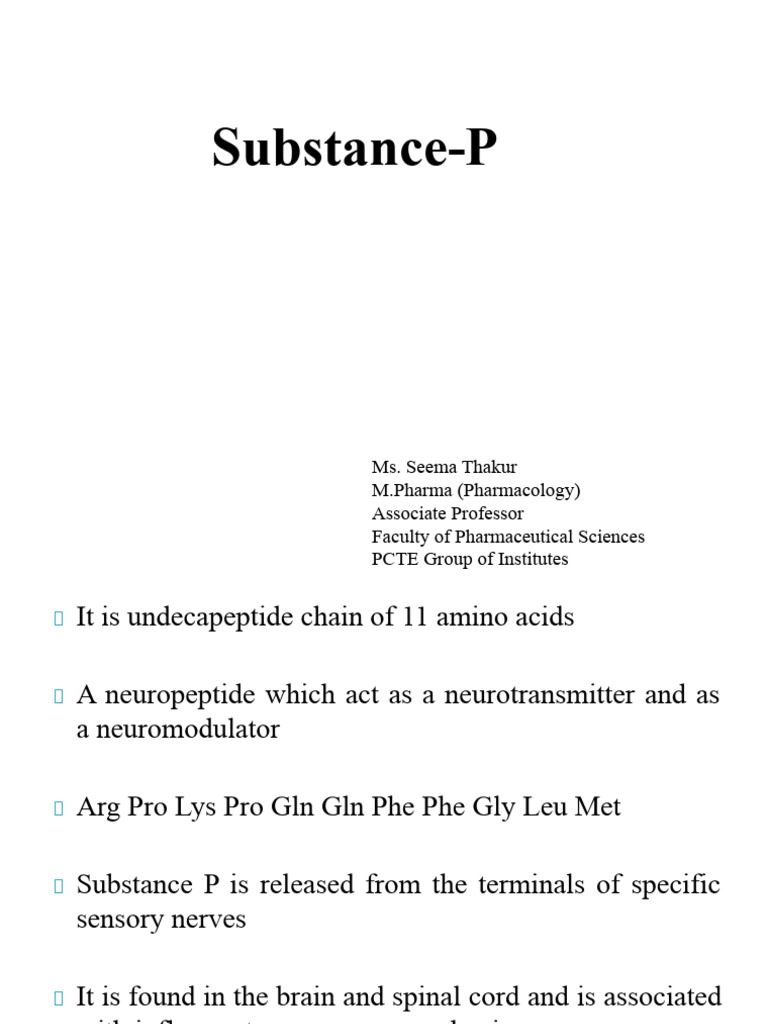 Lecture 13 Substance p.pptx | PDF